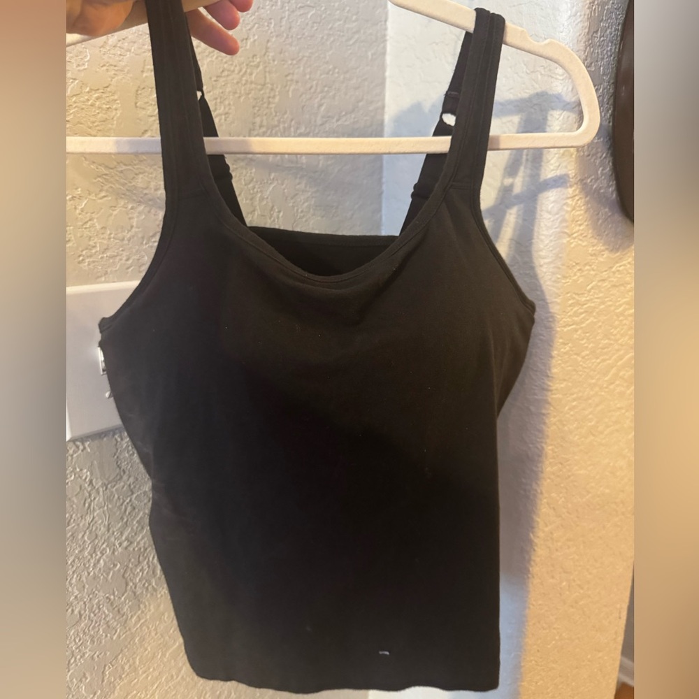 Bali Black Women's Tank Top, cami with built in bra